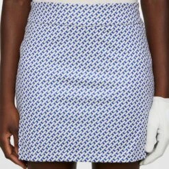J.Lindeberg J Lindeberg Amelie Print Mid Ladies Golf Skirt Tour Geo Moonbeam -Teepeg Store image450971836