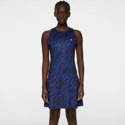 J.Lindeberg J Lindeberg Cora Print Ladies Golf Dress Tour Tiger Clematis -Teepeg Store image450971976