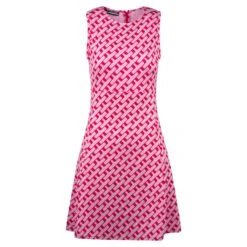 J.Lindeberg J Lindeberg Cora Print Ladies Golf Dress Tour Geo Pink