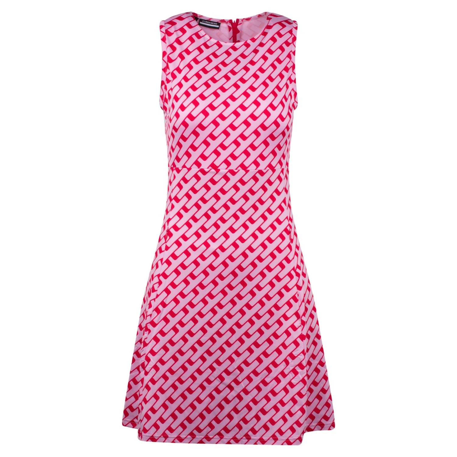J.Lindeberg J Lindeberg Cora Print Ladies Golf Dress Tour Geo Pink 3 J.Lindeberg J Lindeberg Cora Print Ladies Golf Dress Tour Geo Pink