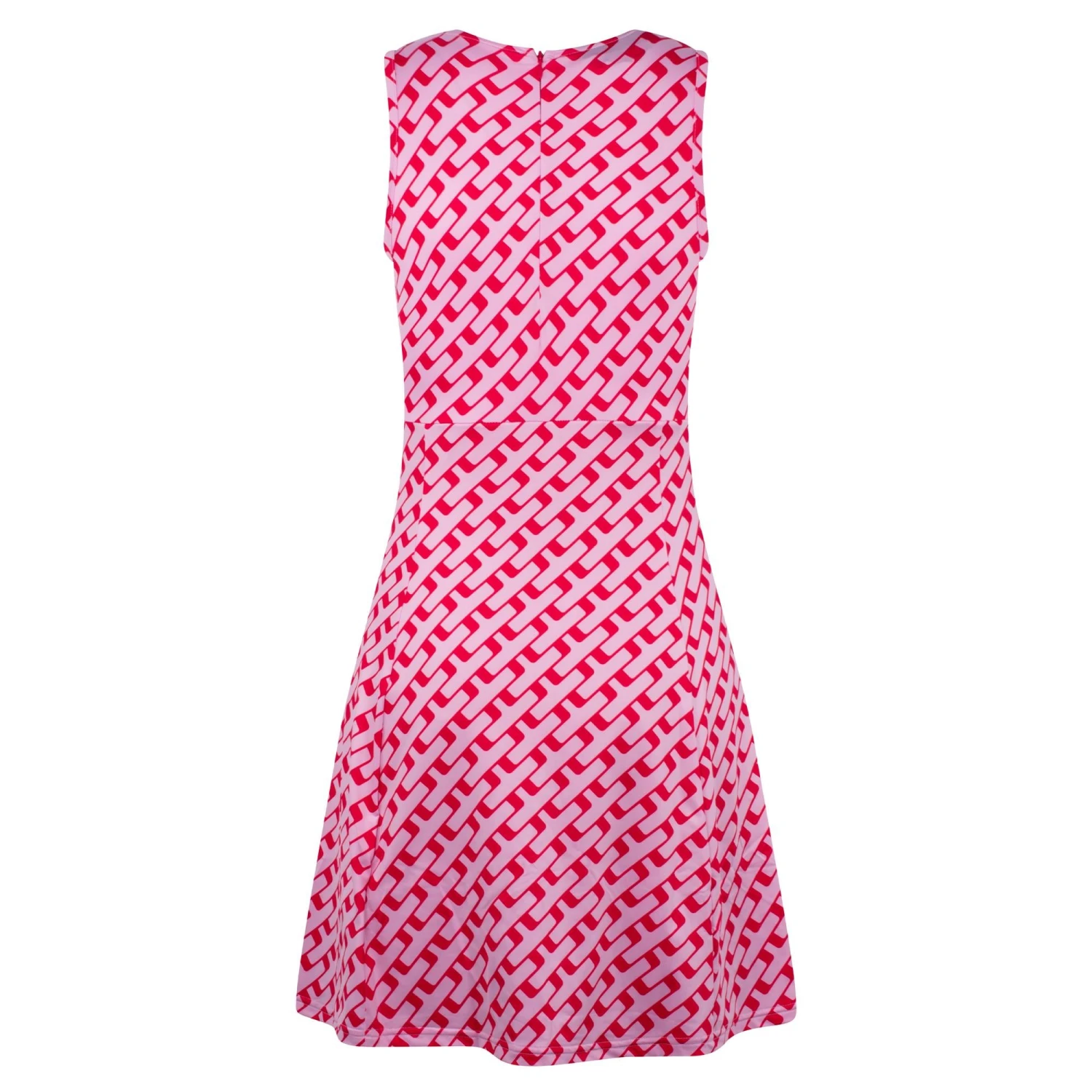 J.Lindeberg J Lindeberg Cora Print Ladies Golf Dress Tour Geo Pink 4 J.Lindeberg J Lindeberg Cora Print Ladies Golf Dress Tour Geo Pink - Image 2