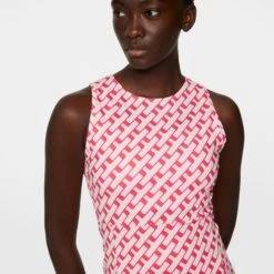 J.Lindeberg J Lindeberg Cora Print Ladies Golf Dress Tour Geo Pink 14 J.Lindeberg J Lindeberg Cora Print Ladies Golf Dress Tour Geo Pink -Teepeg Store image450972096