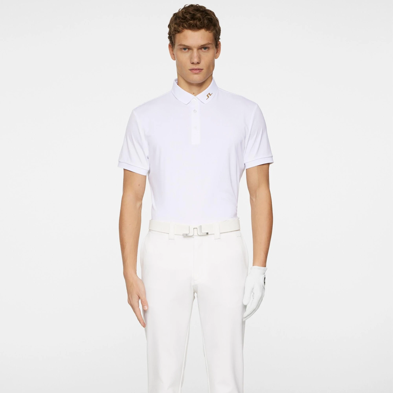 J.Lindeberg J Lindeberg KV Mens Golf Polo Shirt White 5 J.Lindeberg J Lindeberg KV Mens Golf Polo Shirt White - Image 3