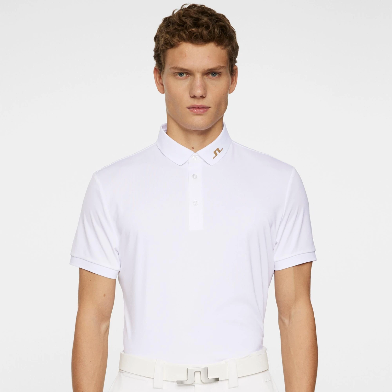 J.Lindeberg J Lindeberg KV Mens Golf Polo Shirt White 6 J.Lindeberg J Lindeberg KV Mens Golf Polo Shirt White - Image 4