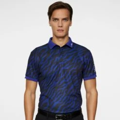 J.Lindeberg J Lindeberg Tour Tech Print Mens Golf Polo Shirt Tour Tiger Clematis 12 J.Lindeberg J Lindeberg Tour Tech Print Mens Golf Polo Shirt Tour Tiger Clematis -Teepeg Store image451114149