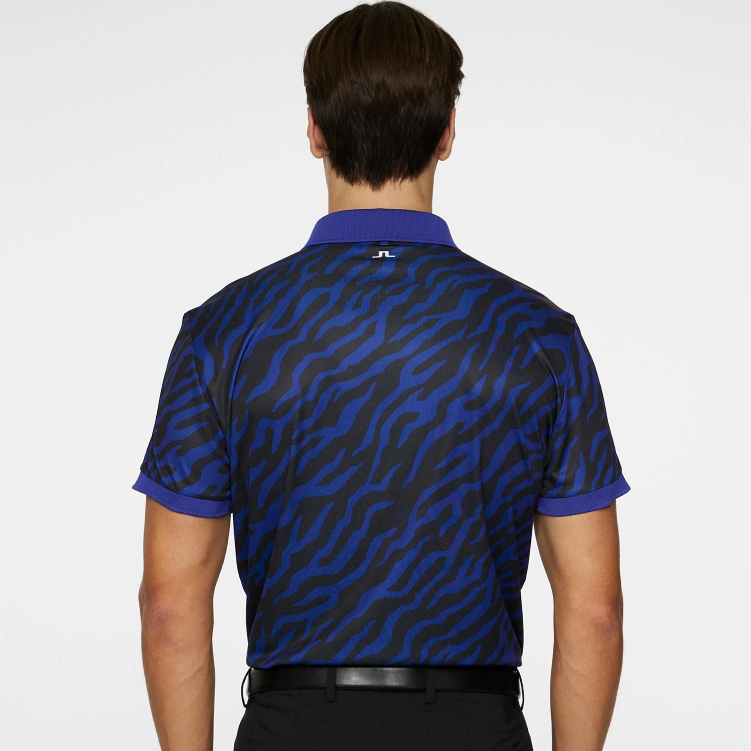 J.Lindeberg J Lindeberg Tour Tech Print Mens Golf Polo Shirt Tour Tiger Clematis 7 J.Lindeberg J Lindeberg Tour Tech Print Mens Golf Polo Shirt Tour Tiger Clematis - Image 5