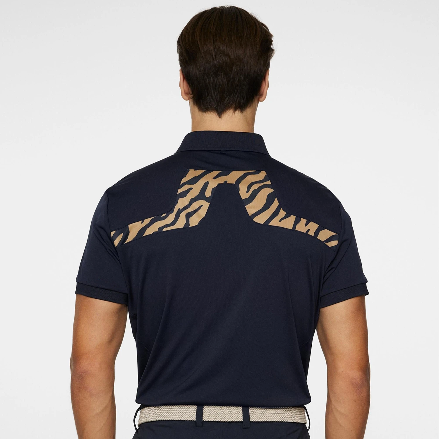 J.Lindeberg J Lindeberg KV Print Mens Golf Polo Shirt Tour Tiger Brown 7 J.Lindeberg J Lindeberg KV Print Mens Golf Polo Shirt Tour Tiger Brown - Image 5