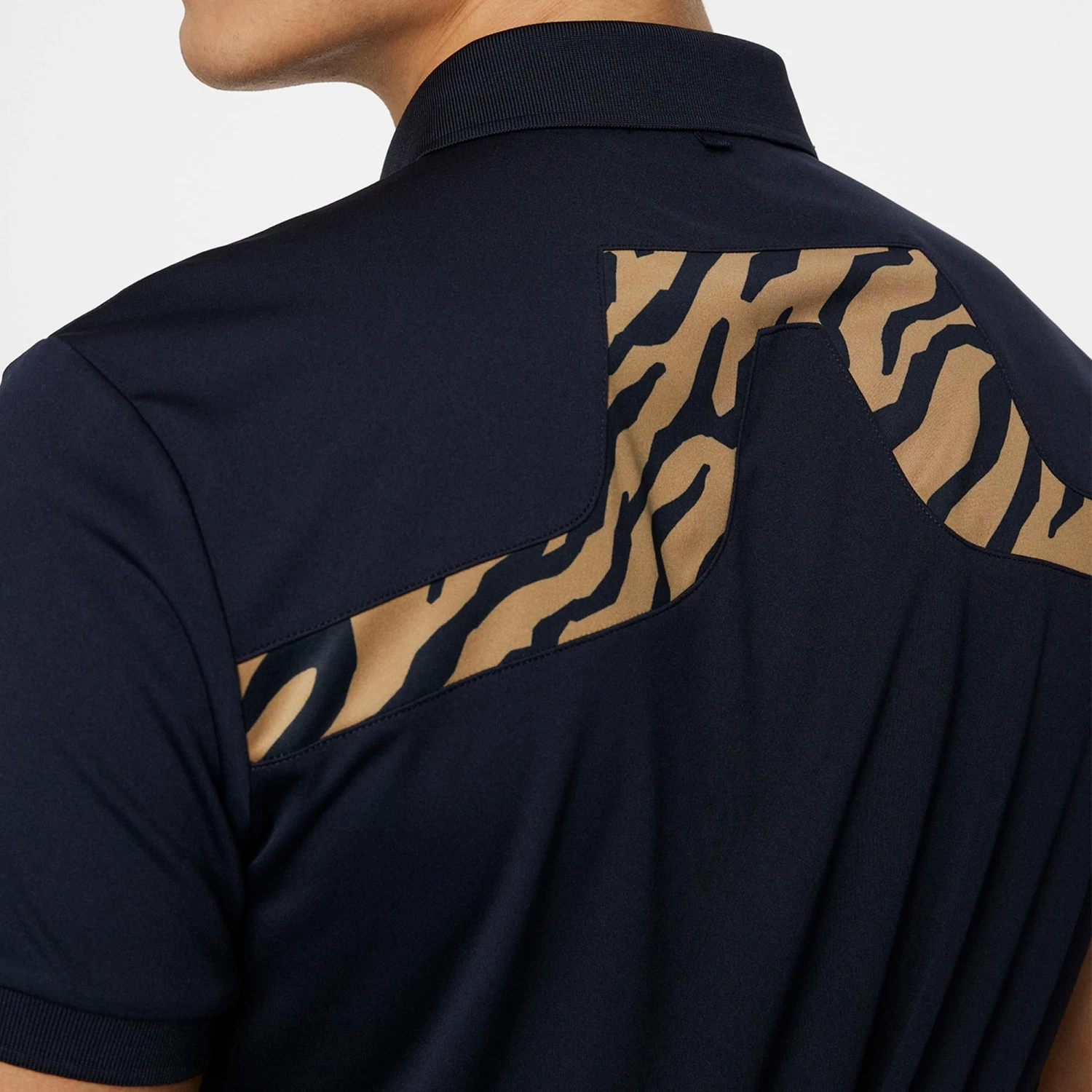 J.Lindeberg J Lindeberg KV Print Mens Golf Polo Shirt Tour Tiger Brown 8 J.Lindeberg J Lindeberg KV Print Mens Golf Polo Shirt Tour Tiger Brown - Image 6