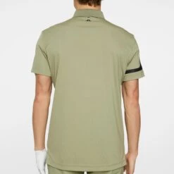 J.Lindeberg J Lindeberg Heath Mens Golf Polo Shirt Oil Green -Teepeg Store image451115446