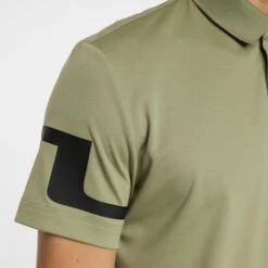 J.Lindeberg J Lindeberg Heath Mens Golf Polo Shirt Oil Green -Teepeg Store image451115450
