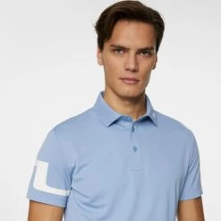 J.Lindeberg J Lindeberg Heath Mens Golf Polo Shirt Rain Washed -Teepeg Store image451115743