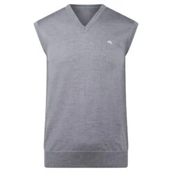 J.Lindeberg J Lindeberg Liam Knitted Mens Tour Merino Golf Vest Light Grey Melange