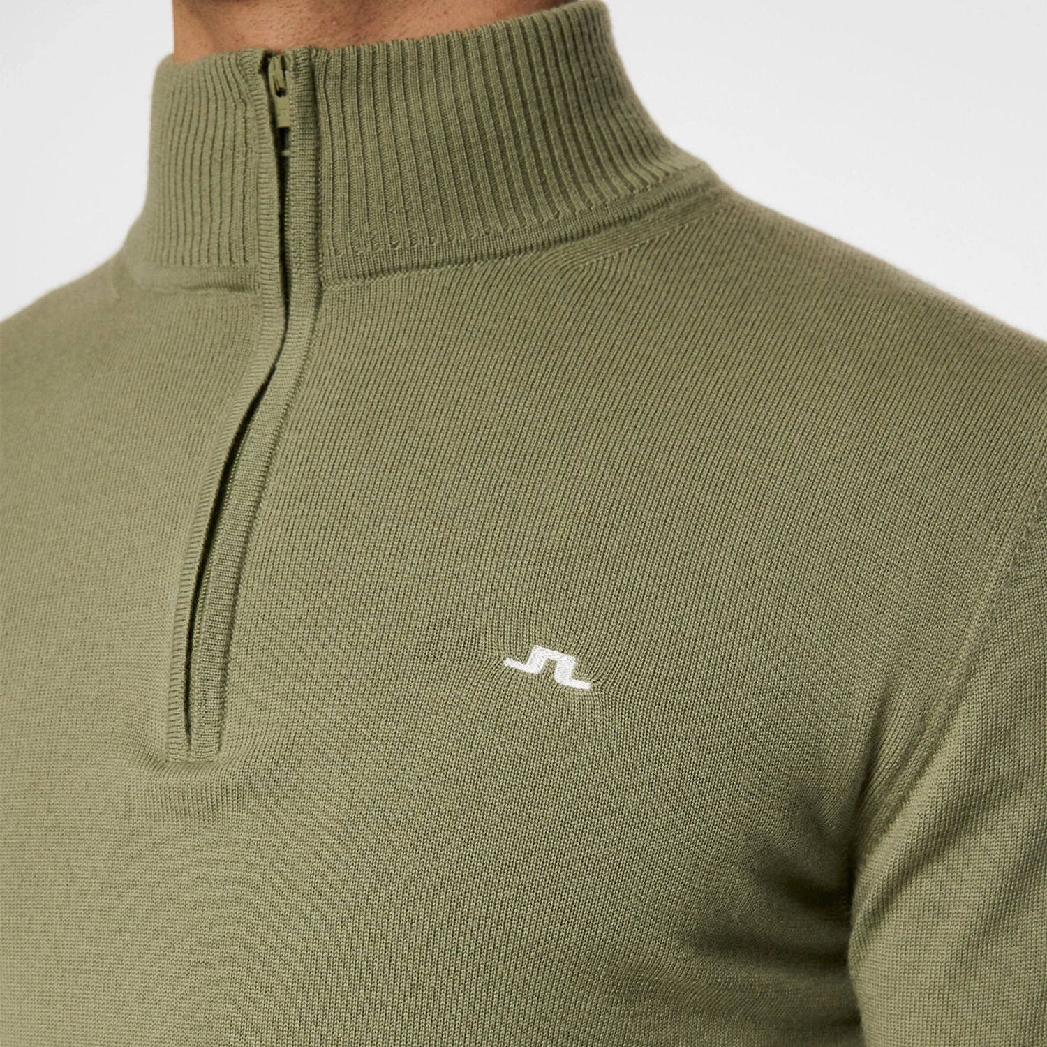 J.Lindeberg J Lindeberg Kian Tour Merino Mens Sweater Oil Green 9 J.Lindeberg J Lindeberg Kian Tour Merino Mens Sweater Oil Green - Image 7