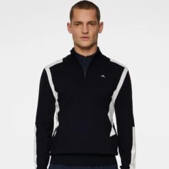 J.Lindeberg J Lindeberg Kendrick Knitted Quarter Zip Mens Sweater Navy 12 J.Lindeberg J Lindeberg Kendrick Knitted Quarter Zip Mens Sweater Navy -Teepeg Store image451117392