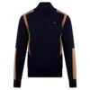 J.Lindeberg J Lindeberg Kendrick Knitted Quarter Zip Mens Sweater Tigers Eye -Teepeg Store image451117448