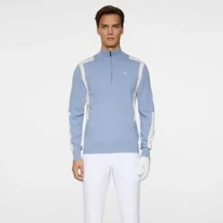 J.Lindeberg J Lindeberg Kendrick Knitted Quarter Zip Mens Sweater Rain Washed 11 J.Lindeberg J Lindeberg Kendrick Knitted Quarter Zip Mens Sweater Rain Washed -Teepeg Store image451117541