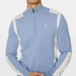 J.Lindeberg J Lindeberg Kendrick Knitted Quarter Zip Mens Sweater Rain Washed 14 J.Lindeberg J Lindeberg Kendrick Knitted Quarter Zip Mens Sweater Rain Washed -Teepeg Store image451117548