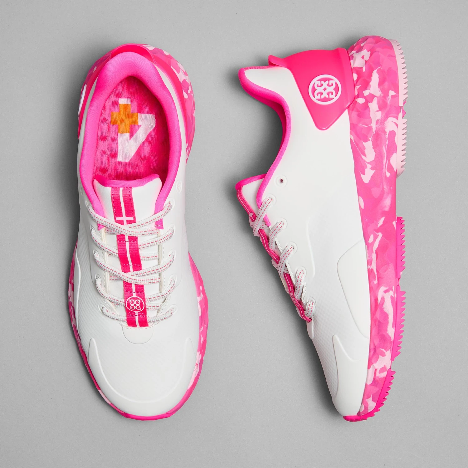 G/FORE MG4+ Ladies Golf Shoes Snow/Knockout Pink Camo 4 G/FORE MG4+ Ladies Golf Shoes Snow/Knockout Pink Camo - Image 2