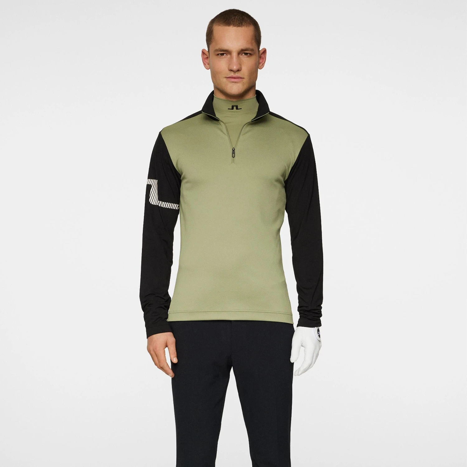 J.Lindeberg J Lindeberg Heath Strike Mens Golf Mid Layer Oil Green 6 J.Lindeberg J Lindeberg Heath Strike Mens Golf Mid Layer Oil Green - Image 4