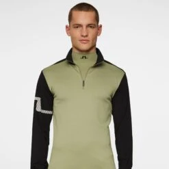 J.Lindeberg J Lindeberg Heath Strike Mens Golf Mid Layer Oil Green 14 J.Lindeberg J Lindeberg Heath Strike Mens Golf Mid Layer Oil Green -Teepeg Store image452282189
