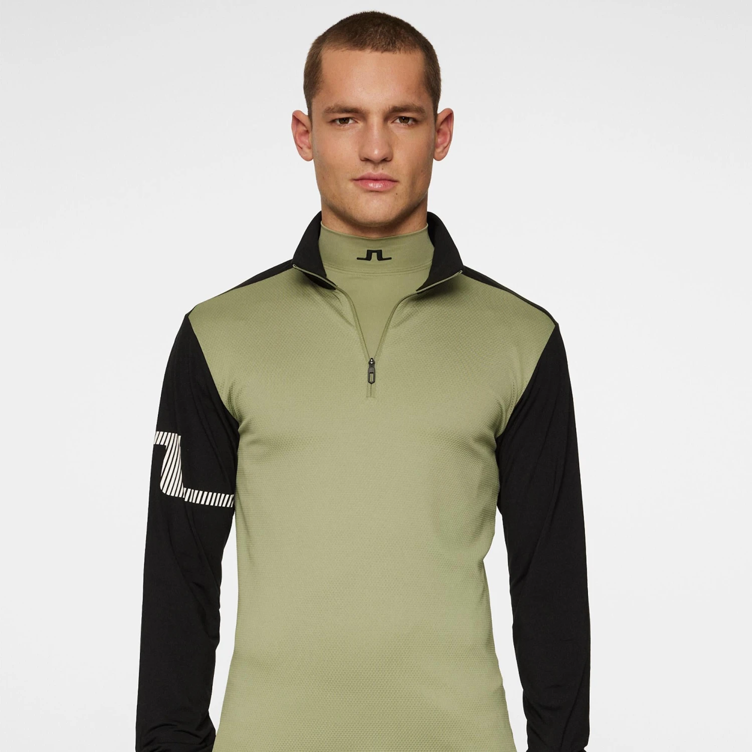 J.Lindeberg J Lindeberg Heath Strike Mens Golf Mid Layer Oil Green 7 J.Lindeberg J Lindeberg Heath Strike Mens Golf Mid Layer Oil Green - Image 5