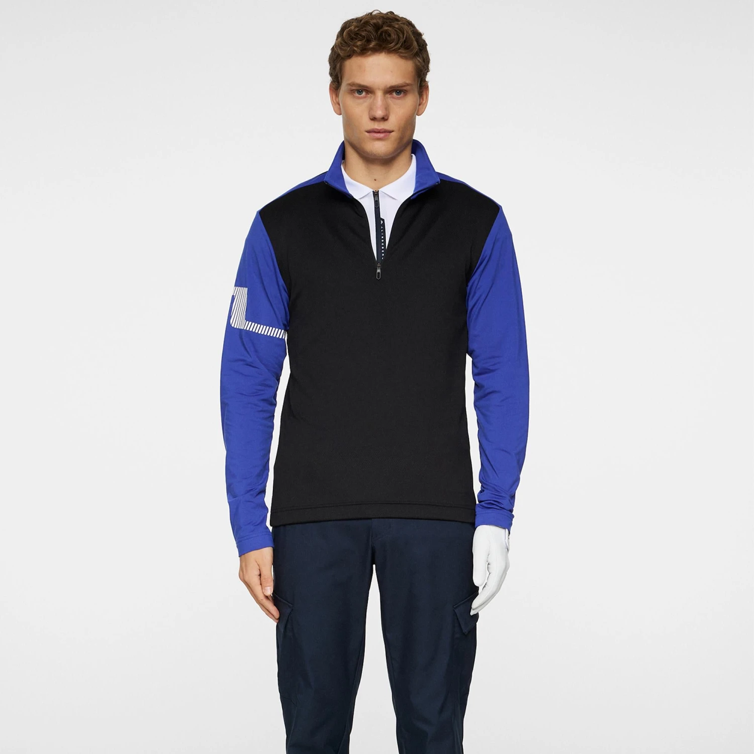 J.Lindeberg J Lindeberg Heath Strike Mens Golf Mid Layer Clematis Blue 6 J.Lindeberg J Lindeberg Heath Strike Mens Golf Mid Layer Clematis Blue - Image 4