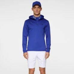 J.Lindeberg J Lindeberg Aerial Quarter Zip Mens Hoodie Clematis Blue 11 J.Lindeberg J Lindeberg Aerial Quarter Zip Mens Hoodie Clematis Blue -Teepeg Store image452283223