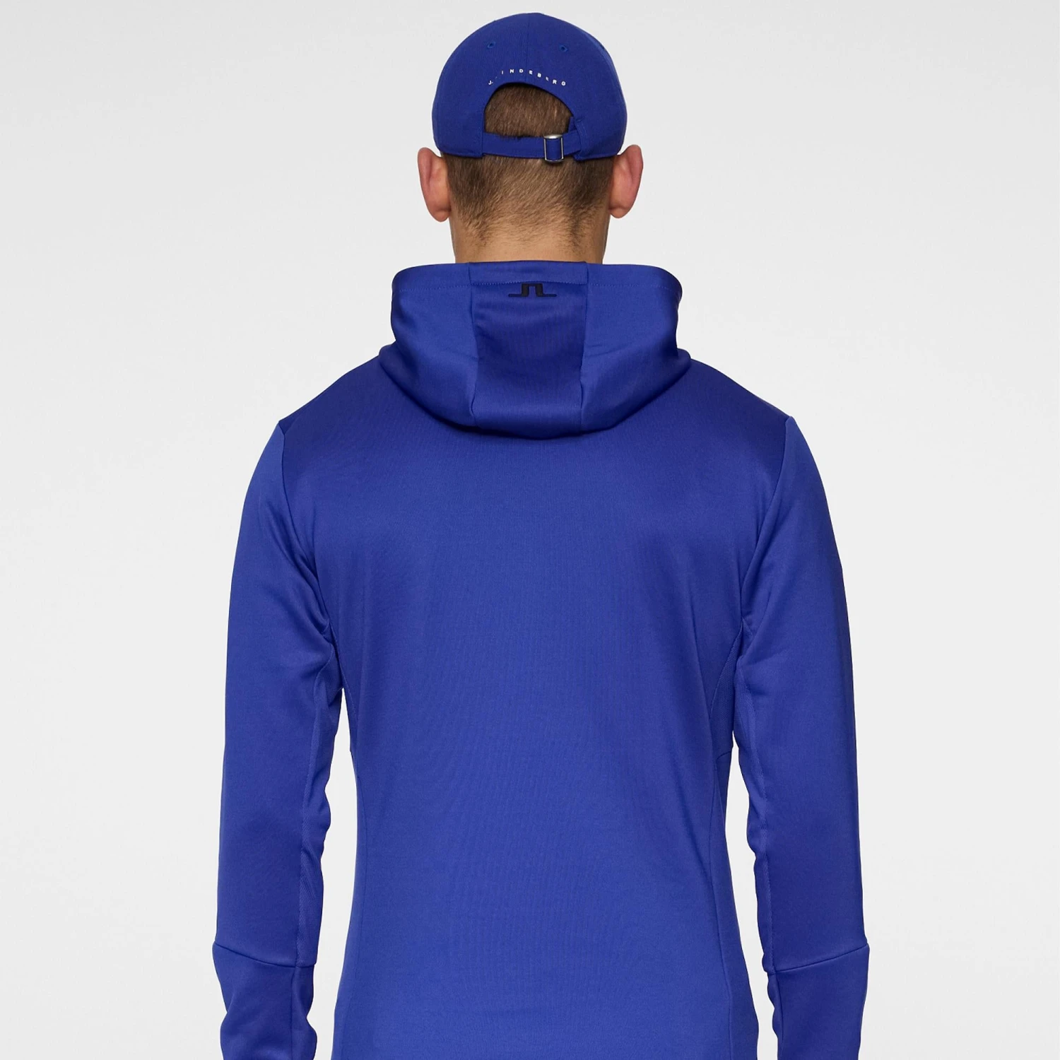 J.Lindeberg J Lindeberg Aerial Quarter Zip Mens Hoodie Clematis Blue 7 J.Lindeberg J Lindeberg Aerial Quarter Zip Mens Hoodie Clematis Blue - Image 5