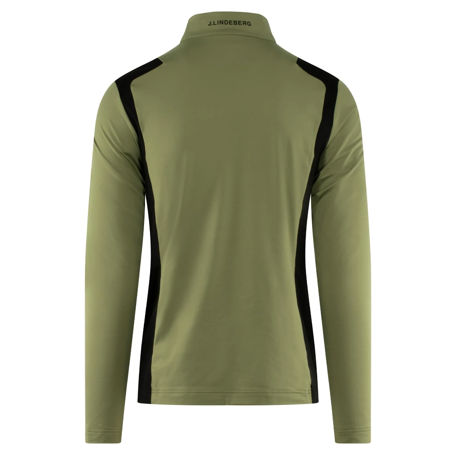 J.Lindeberg J Lindeberg Lukas Quarter Zip Mens Golf Mid Layer Oil Green 4 J.Lindeberg J Lindeberg Lukas Quarter Zip Mens Golf Mid Layer Oil Green - Image 2