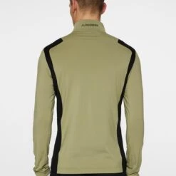 J.Lindeberg J Lindeberg Lukas Quarter Zip Mens Golf Mid Layer Oil Green 13 J.Lindeberg J Lindeberg Lukas Quarter Zip Mens Golf Mid Layer Oil Green -Teepeg Store image452283609