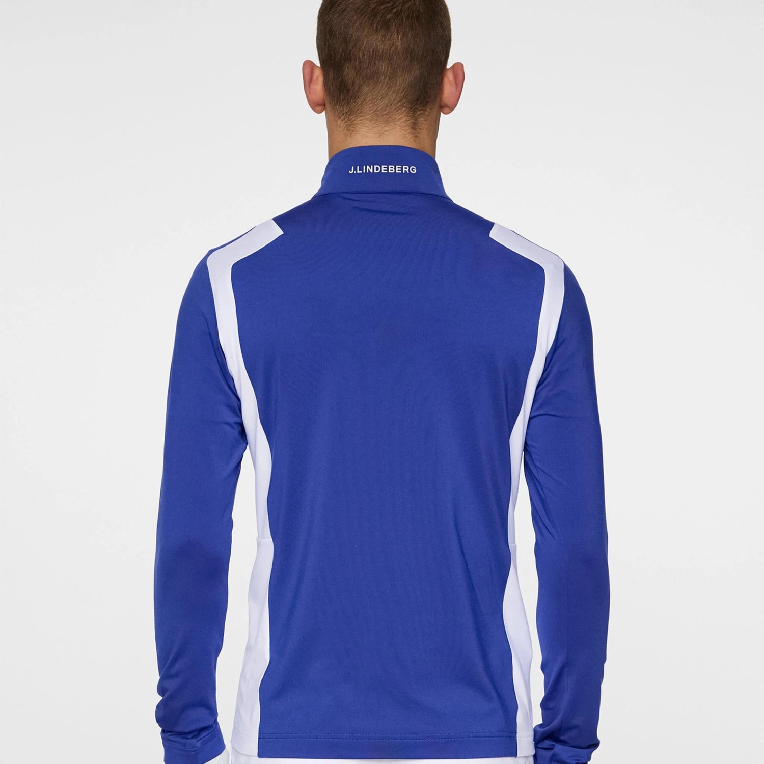 J.Lindeberg J Lindeberg Lukas Quarter Zip Mens Golf Mid Layer Clematis Blue 7 J.Lindeberg J Lindeberg Lukas Quarter Zip Mens Golf Mid Layer Clematis Blue - Image 5