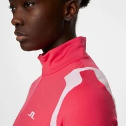 J.Lindeberg J Lindeberg Mae Quarter Zip Ladies Golf Mid Layer Azalea 14 J.Lindeberg J Lindeberg Mae Quarter Zip Ladies Golf Mid Layer Azalea -Teepeg Store image452298118