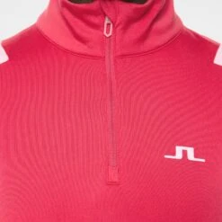 J.Lindeberg J Lindeberg Mae Quarter Zip Ladies Golf Mid Layer Azalea 15 J.Lindeberg J Lindeberg Mae Quarter Zip Ladies Golf Mid Layer Azalea -Teepeg Store image452298120