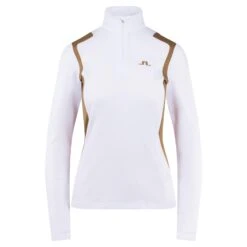 J.Lindeberg J Lindeberg Mae Quarter Zip Ladies Golf Mid Layer White