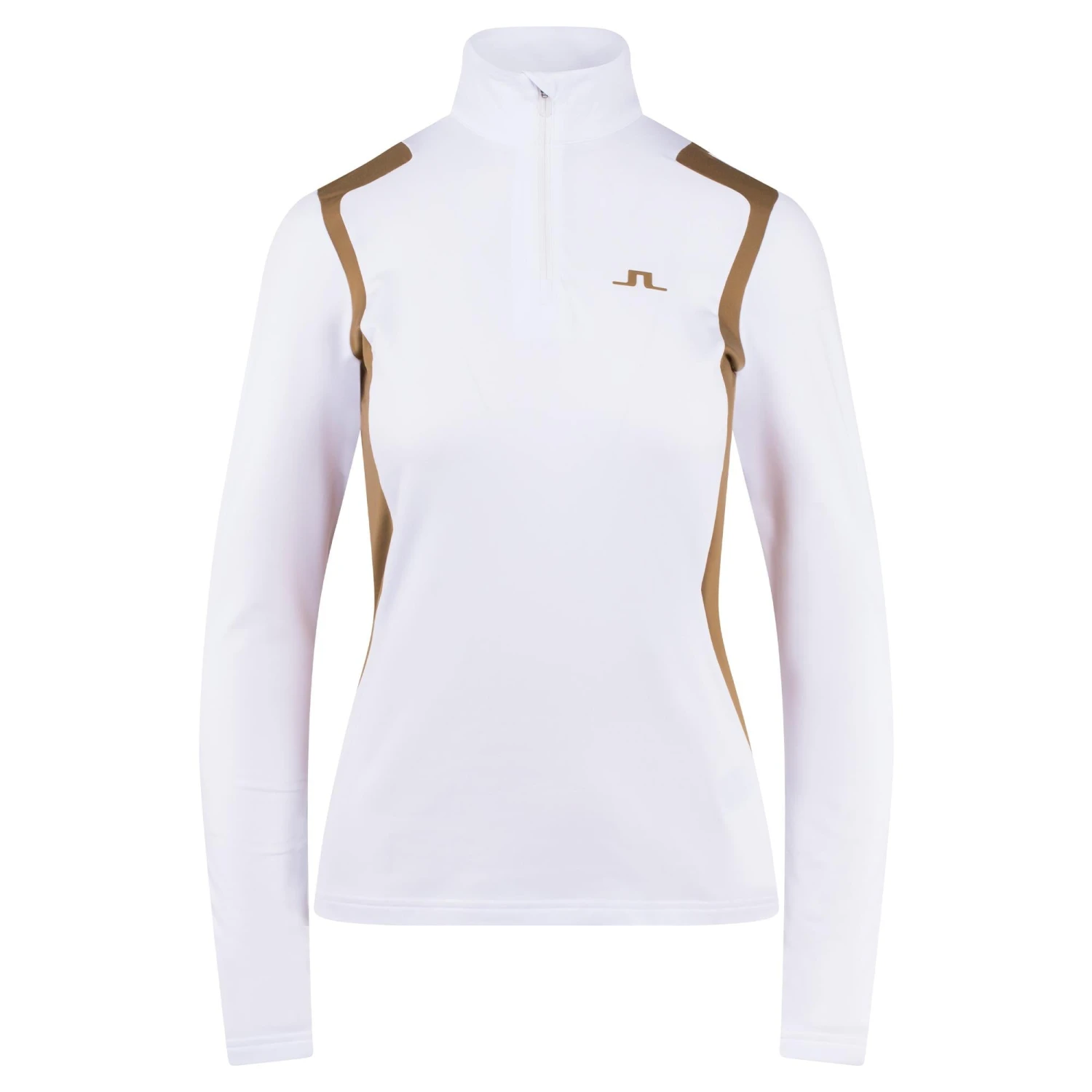 J.Lindeberg J Lindeberg Mae Quarter Zip Ladies Golf Mid Layer White 3 J.Lindeberg J Lindeberg Mae Quarter Zip Ladies Golf Mid Layer White