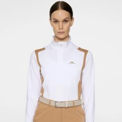 J.Lindeberg J Lindeberg Mae Quarter Zip Ladies Golf Mid Layer White 11 J.Lindeberg J Lindeberg Mae Quarter Zip Ladies Golf Mid Layer White -Teepeg Store image452360841