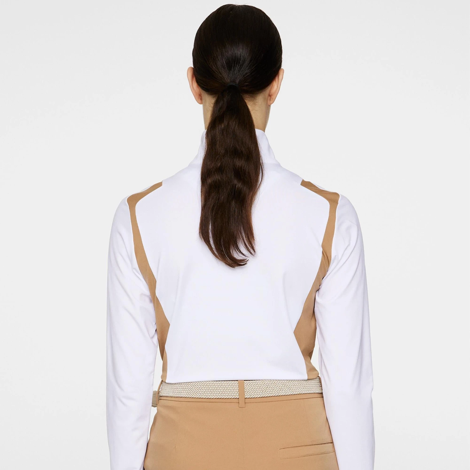 J.Lindeberg J Lindeberg Mae Quarter Zip Ladies Golf Mid Layer White 7 J.Lindeberg J Lindeberg Mae Quarter Zip Ladies Golf Mid Layer White - Image 5