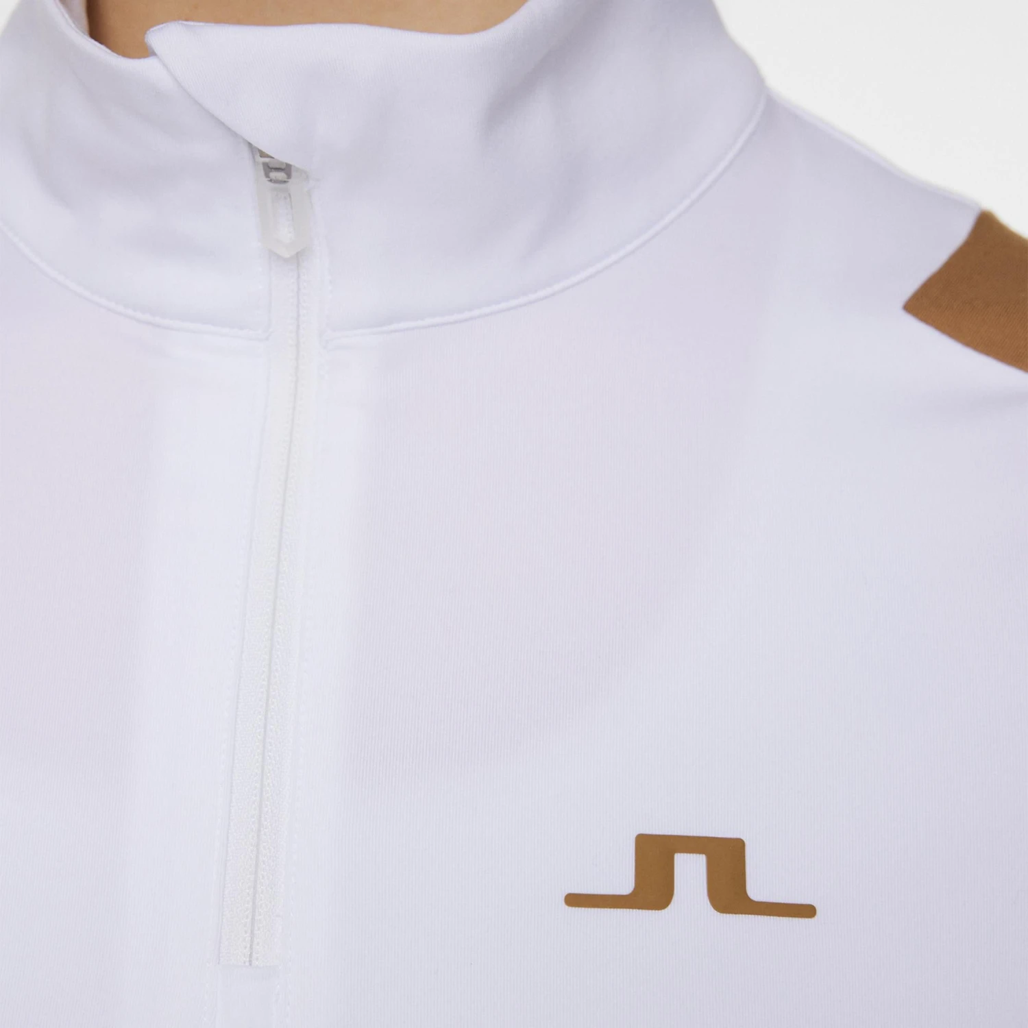 J.Lindeberg J Lindeberg Mae Quarter Zip Ladies Golf Mid Layer White 8 J.Lindeberg J Lindeberg Mae Quarter Zip Ladies Golf Mid Layer White - Image 6