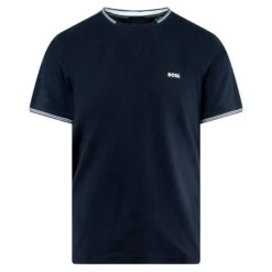 Boss Taul Stretch Cotton Mens T-Shirt Navy