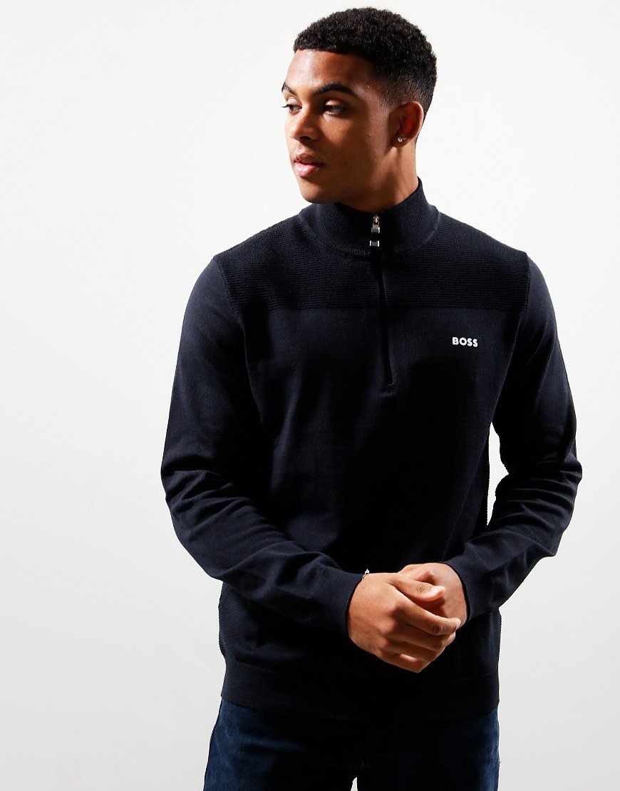 Teepeg Store -Teepeg Store boss athleisure momentum x quarter zip sweat dark blue 1 870x1110 1